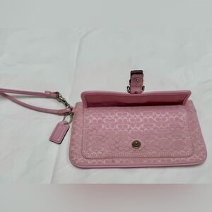 Coach pink wristlet